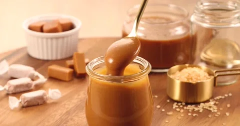 Tasty caramel Stock Footage 140247173