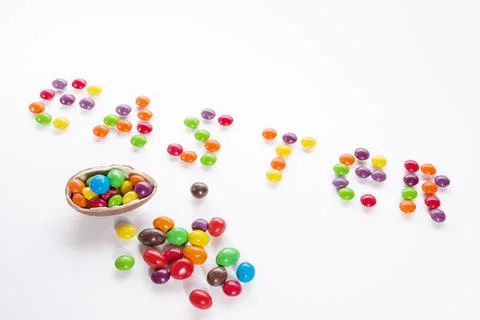 Tasty chocolate egg on white, Easter Stock Photos