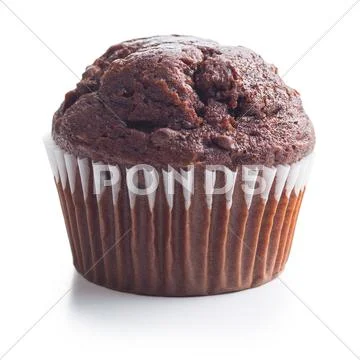 The tasty chocolate muffin. Stock Photos