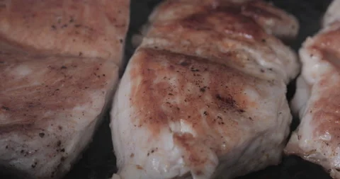 Tasty Close Up Footage of a Meat Patty Being Prepared on a Griller Stock Footage 129551653