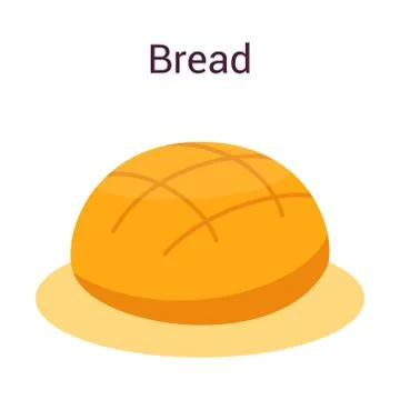 Tasty delicious bread loaf. Idea of bakery and fresh dinner. Healthy Illustrazione stock