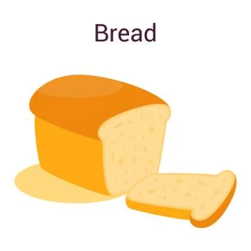 Tasty delicious bread loaf. Idea of bakery and fresh dinner. Healthy Illustrazione stock