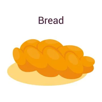 Tasty delicious bread loaf. Idea of bakery and fresh dinner. Healthy Illustrazione stock