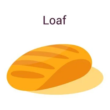 Tasty delicious bread loaf. Idea of bakery and fresh dinner. Healthy Illustrazione stock