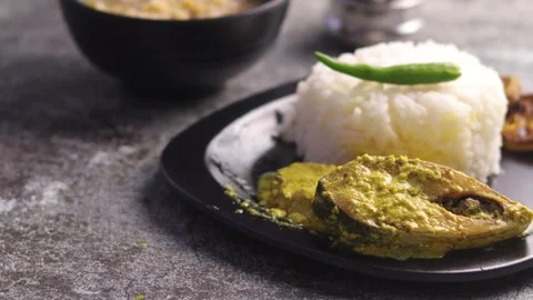 Tasty fish hilsa Stock Footage 249041093