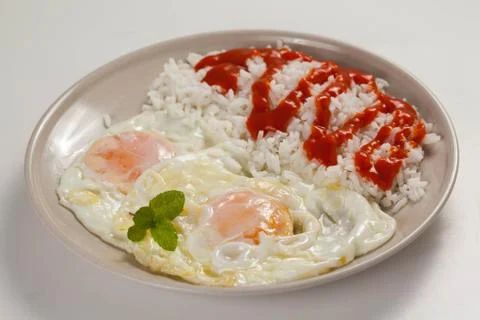 Tasty fried eggs Stock Photos