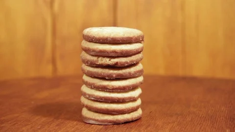 Tasty Glazed cookies. Stock Footage 71507047
