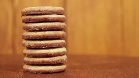 Tasty Glazed cookies. Stock Footage 71507065