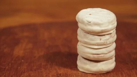 Tasty Glazed cookies. Stock Footage 71507258
