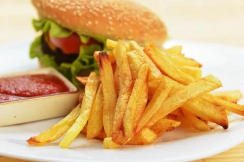 Tasty hamburger Stock Photos