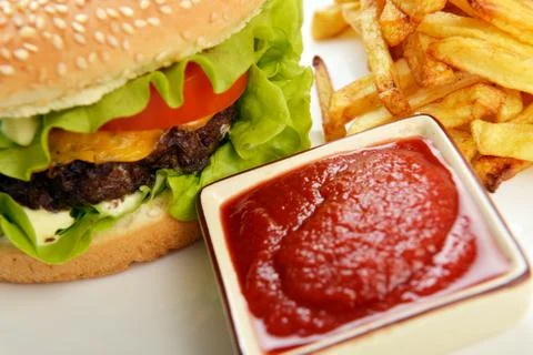 Tasty hamburger Stock Photos