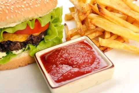 Tasty hamburger Stock Photos
