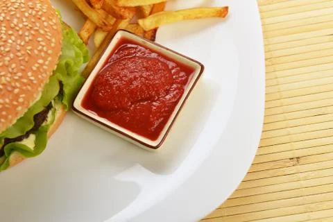 Tasty hamburger Stock Photos