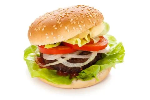 Tasty Hamburger. Stock Photos