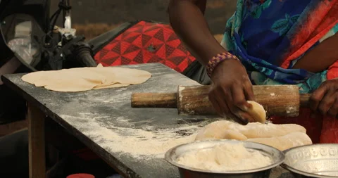 Tasty Indian Snacks Poori Stock Footage 278570237