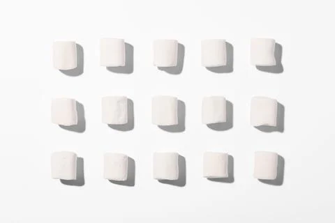 Tasty marshmallows on white background Stock Photos