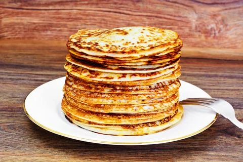 Tasty Pancakes Stack Stock Photos