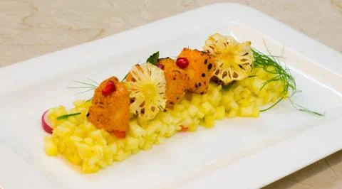 Tasty Pineapple with great presentation Stock Photos