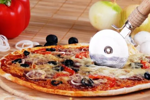 Tasty pizza Stock Photos