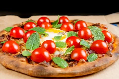 Tasty pizza on a the table Foto stock