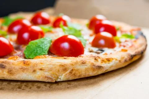Tasty pizza on a the table Foto stock