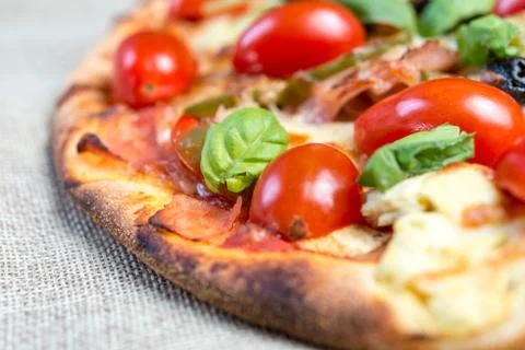 Tasty pizza on a the table Foto stock