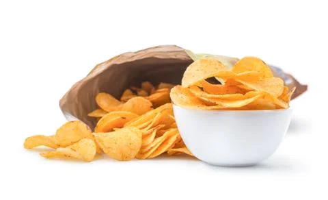 Tasty potato chips Stock Photos