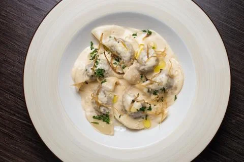 Tasty ravioli with parmesan Stock Photos