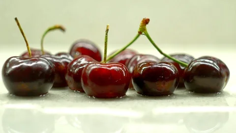 Tasty red Cherries Stock Footage 94719975