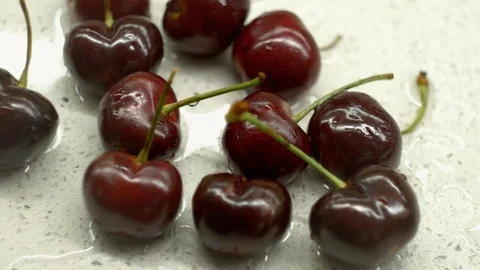 Tasty red cherries Stock Footage 94720099