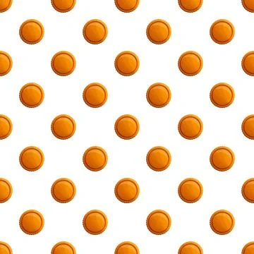 Tasty round biscuit pattern seamless vector Illustrazione stock