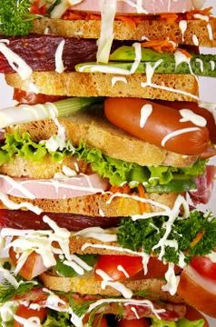 The tasty sandwich Stock Photos