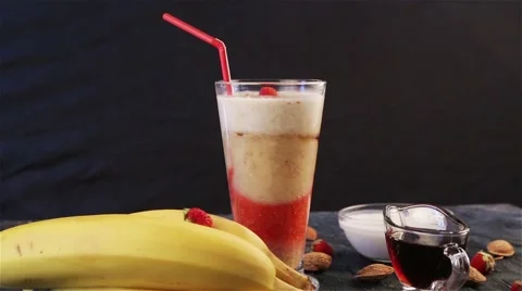 Tasty smoothies for breakfast Stock Footage 64306430