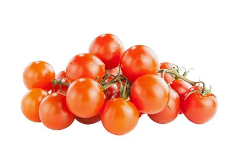 Tasty sweet red tomatoes isolated on white Stock Photos