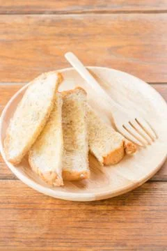 Tasty toasted multi grain bread with butter Stock Photos