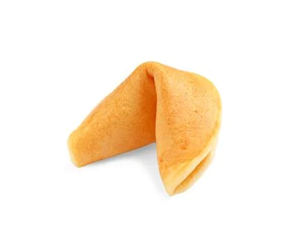 Tasty traditional fortune cookie isolated on white Stock Photos