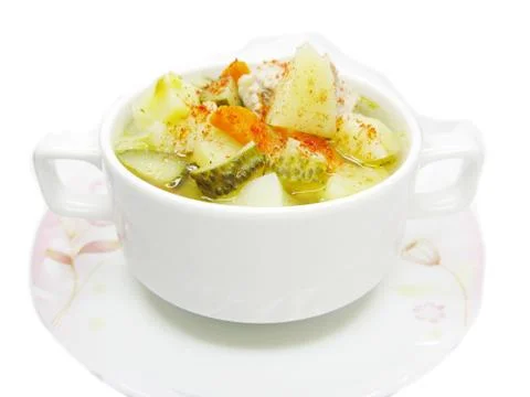 Tasty vegetable soup Stock Photos