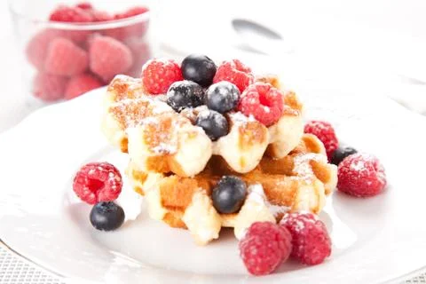 Tasty Waffles Stock Photos