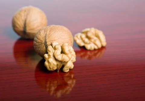 Tasty walnut. Stock Photos