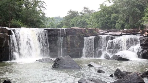 Tat Ton Waterfall Stock Footage 101050770