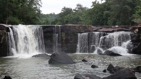 Tat Ton Waterfall Stock Footage 101050780