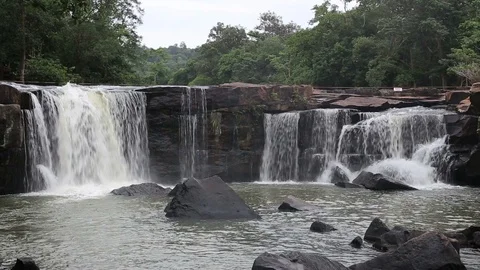 Tat Ton Waterfall Stock Footage 101050788