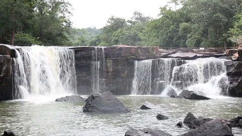 Tat Ton Waterfall Stock Footage 101050793