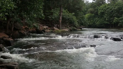Tat Ton Waterfall Stock Footage 101050805