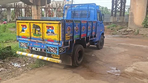 Tata 407 teuck Video stock 317777642