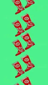 Tatar red boots Stock Illustration