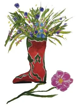 Tatar red boots Illustrazione stock