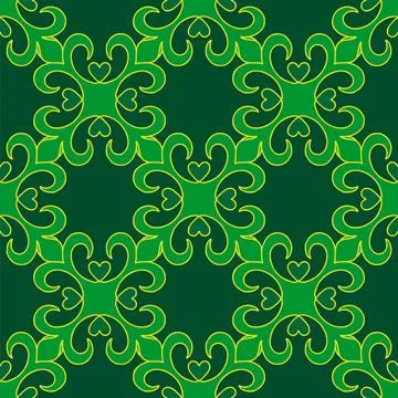 Tatar seamless pattern. Islamic tulip, floral geometry. Culture of the Tata.. Stock Illustration