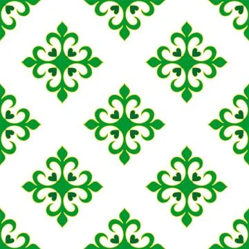 Tatar seamless pattern. Islamic tulip, floral geometry. Culture of the Tatar  Stock Illustration