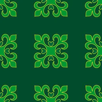 Tatar seamless pattern. Islamic tulip, floral geometry. Culture of the Tata.. Stock Illustration